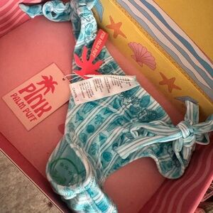 Pink Palm Puff Bikini Lila Bottom Azure XS